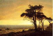 Albert Bierstadt The Sunset at Monterey Bay, the California Coast Spain oil painting artist